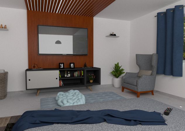 Render 3D de interior arquitectónico, muestra 03