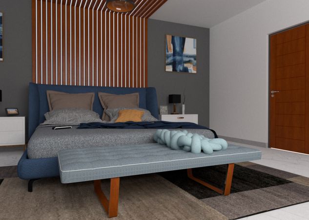 Render 3D de interior arquitectónico, muestra 04