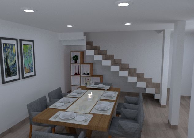 Render 3D de interior arquitectónico, muestra 06
