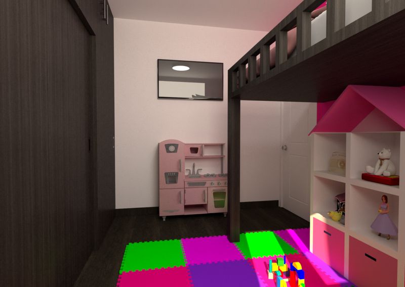 Render 3D de interior arquitectónico, muestra 07