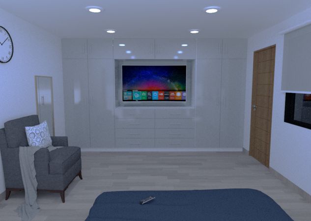 Render 3D de interior arquitectónico, muestra 09