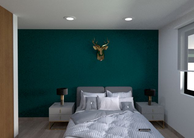 Render 3D de interior arquitectónico, muestra 10