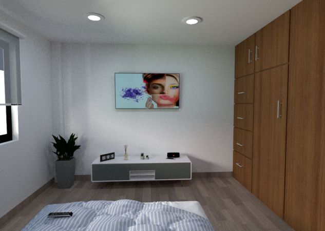 Render 3D de interior arquitectónico, muestra 11