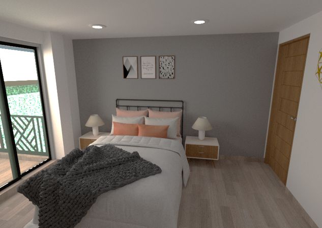 Render 3D de interior arquitectónico, muestra 12