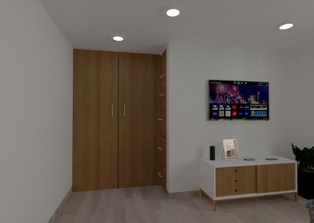 Render 3D de interior arquitectónico, muestra 13
